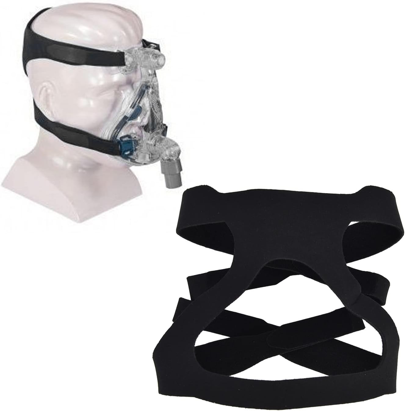 FANURYCPAP Headgear Replacement Strap, Universal Elastic Headgear Strap, Comfortable Unisex CPAP Replacement Headgear Strap (Headgear Only)