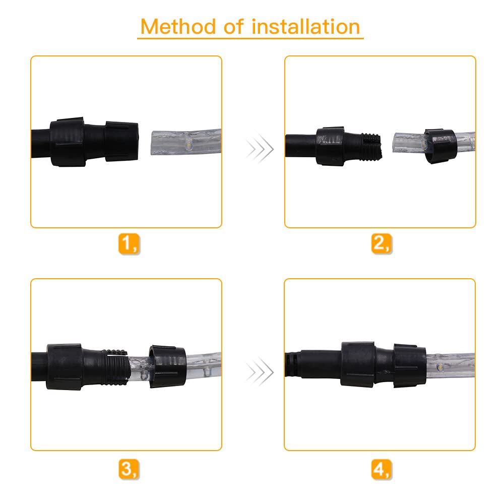 4M LED Lichtschlauch Außen, 36 LEDs/m 220V Indoor Kaltweiß LED Schlauch Leuchtstoffröhre, Manueller 8-Funktions-Modus Outdoor LED Lichter Wasserdicht Lichterschlauch für Weihnachten Partydeko