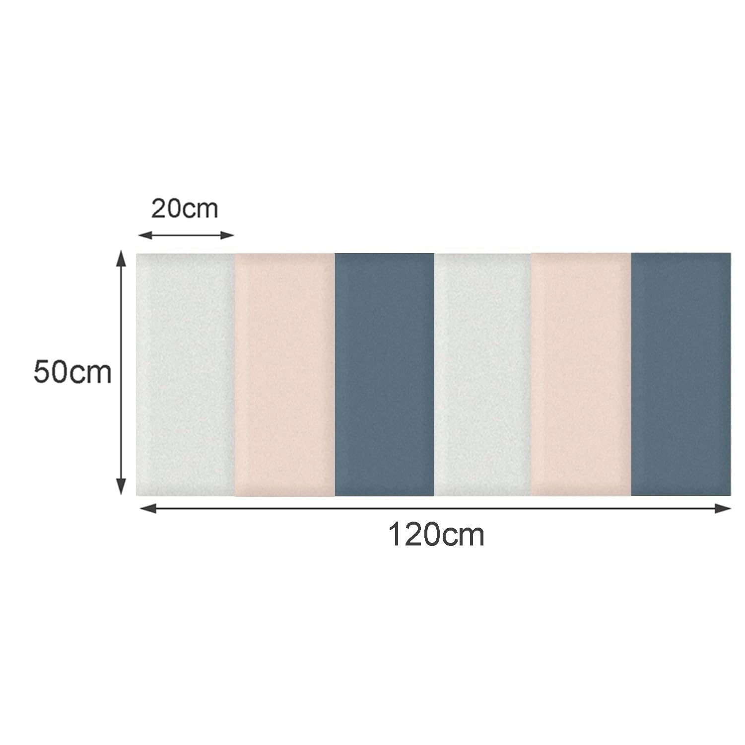 Tête De Lit Rembourrée, Tapis Mural 3D Anti-Collision, Auto-Adhésive Insonorisation Panneaux Muraux for Accueil Lits De Différentes Tailles Décoration