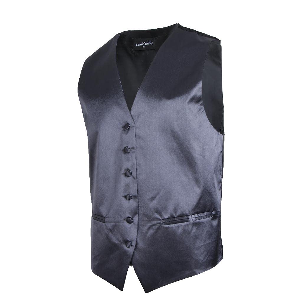 enakshi (label) Men's Formal Slim Fit Suit Vest Business Solid Tuxedo Waistcoat XL Gray|Clothing, Shoes & Accessories |Mens Clothing |Coats & Jackets-picture-37