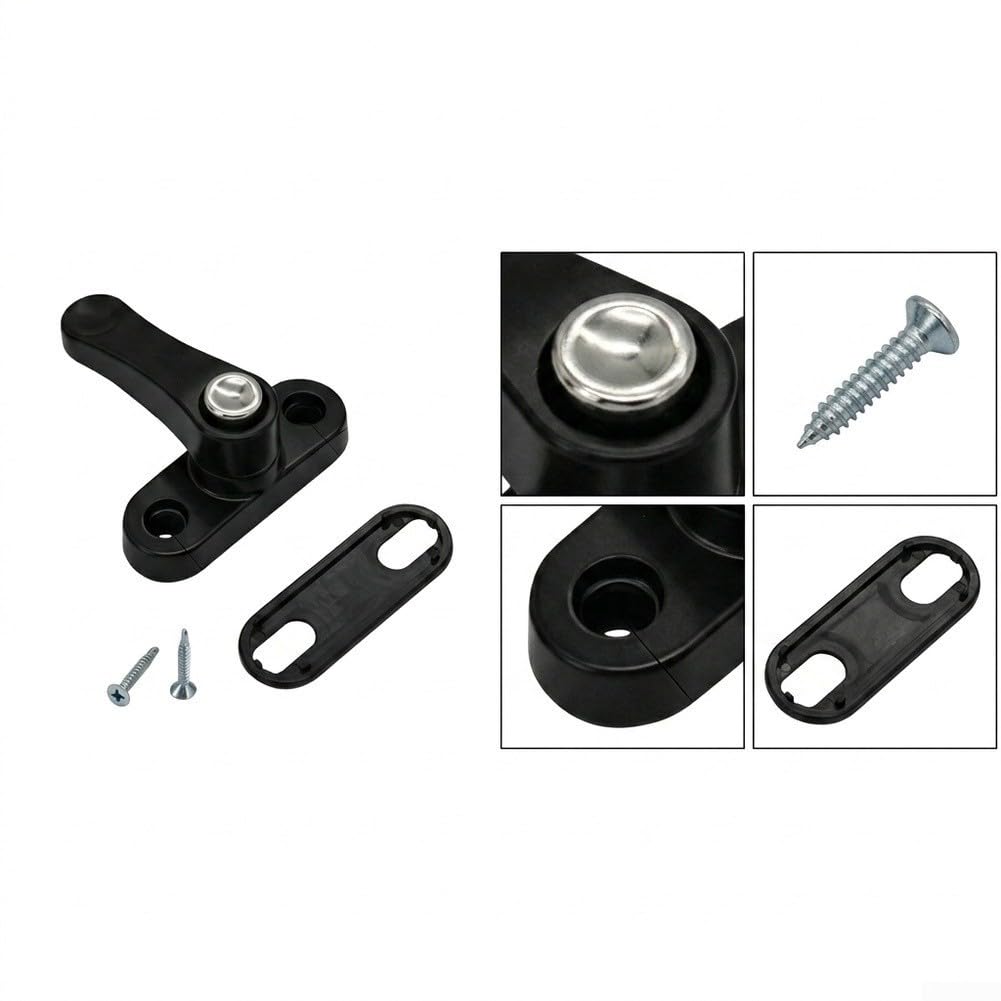 Bloqueo Puerta Corredera Aluminio Negro Mate Ajustable(LockablePunchinge,2)