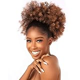 CECINILL Afro Puff kinky curly Drawstring Ponytail Extension for Black Women Synthetic Short Afro Ki