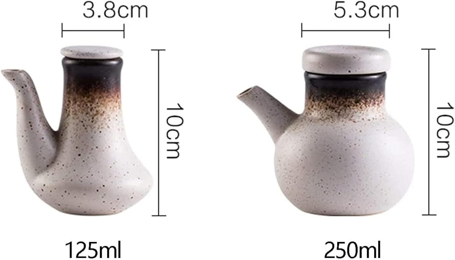 Oil and Vinegar Dispenser Olive Oil Dispenser Bottle,Oil and Vinegar Cruet,Ceramics Dispenser Bottle Soy Sauce or Vinegar Cruet with Pourer Cooking