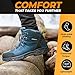 Foxelli Women’s Hiking Boots – Waterproof Lightweight Suede Leather Hiking Boots for Women with All-Day Comfort, Grip & Support for Trails, Travel & Outdoors