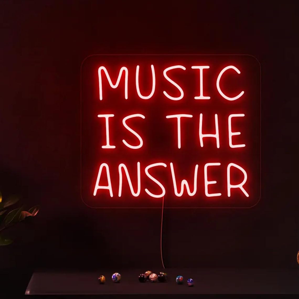 Music is the answer neon sign Custom LED Light Sign Bar Nightclub Music Studio Wall Decor Living Room Decoration Personalized Birthday Gift