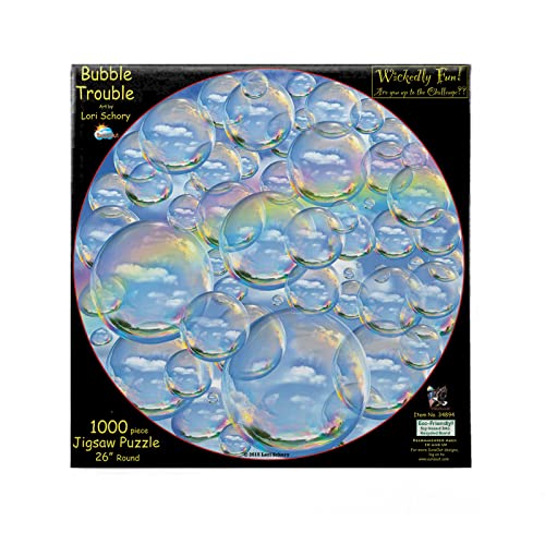 SUNSOUT INC - Bubble Trouble - 1000 pc Round Jigsaw Puzzle by Artist: Lori Schory - Finished Size 26