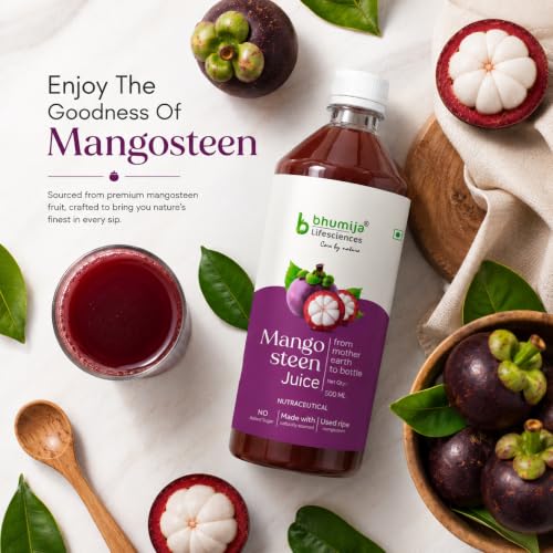 Image of Bhumija Lifesciences Mangosteen Juice - Antioxidant Rich Mangosteen Juice for Immunity Booster, Skin Brightening, Anti Aging & Digestive Support | Herbal Detox Health Drink (Pack of 3)