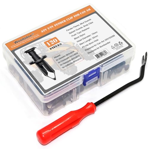 Woodzdon 120 Clips with Remover for Can Am 293150089 ATV UTV Fend...