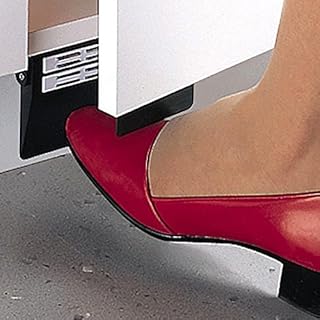 Kitchen Inventions Hands-Free Toe Kick Garbage Can Cabinet Door Opener Foot Pedal with Magentic Catch, Counter-Plate and Spring-Loaded Roller arm