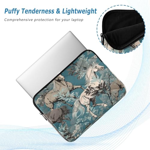 Funda para Laptop de 13-14 Pulgadas Horses and Flowers miniatura 5