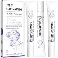 ABOTE 5% Niacinamide Serum for Face with 1% Ceramide Complex | 1% Snail Secretion Filtrate | 1% Hyaluronic Acid Deep Moisturizing Restore Skin Barrier & Skin Tone (3Pack-Each 0.507 fl.oz | 15ml)