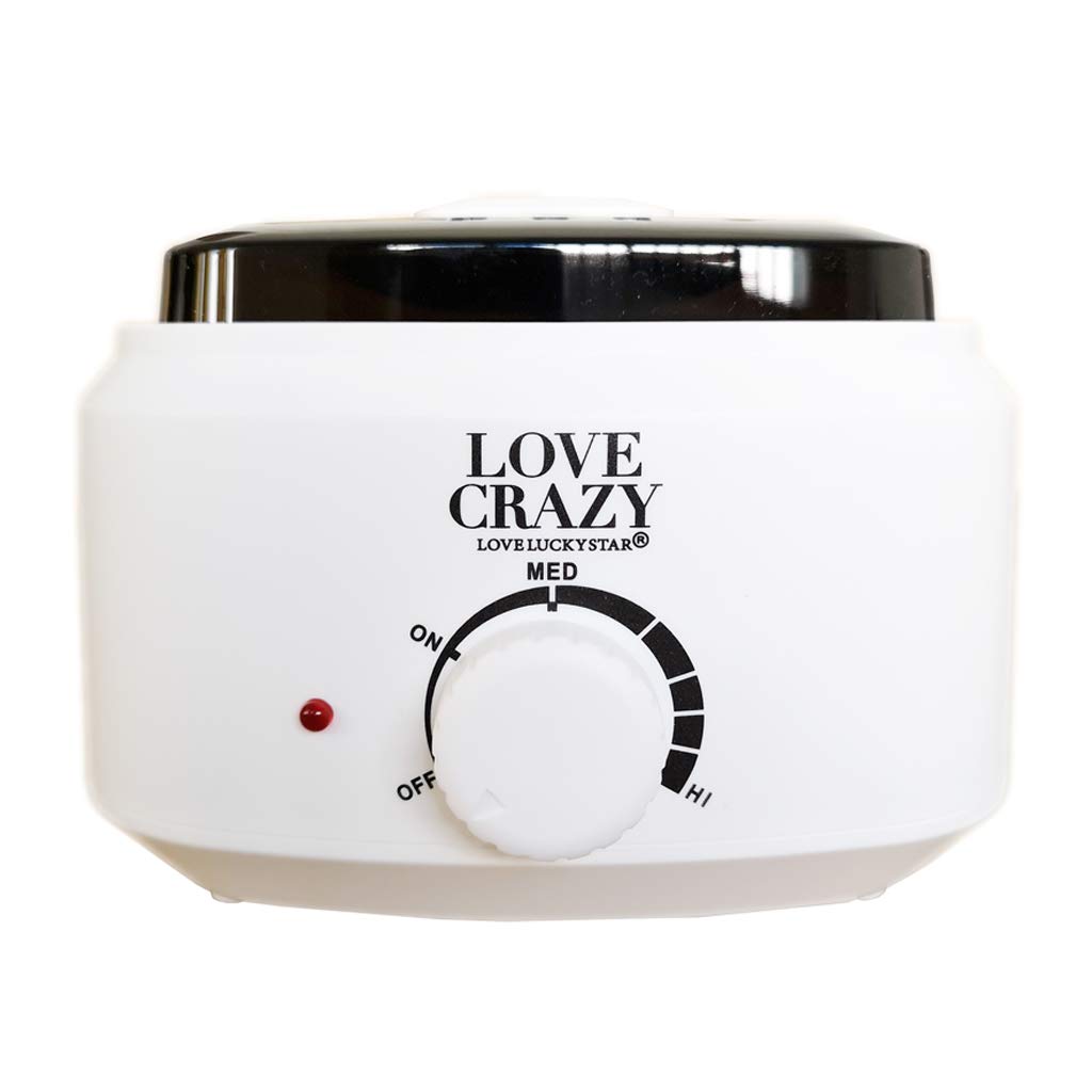 LOVECRAZY- Calentador de Cera Eléctrico para la Depilación Profesional,Set de Depilación de Cera Caliente 500ml