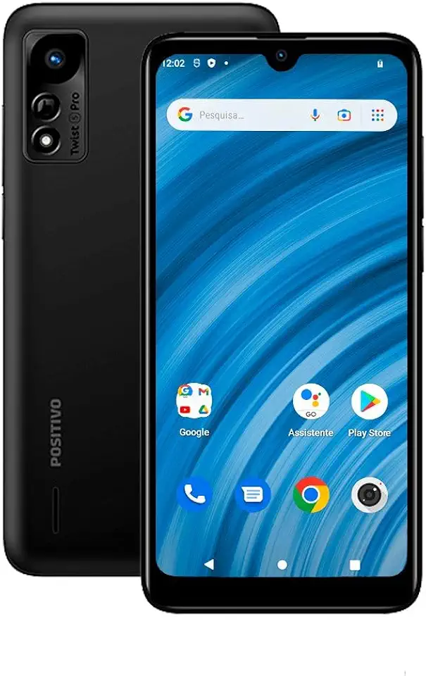 Smartphone Positivo Twist 5 Pro S640, 2GB 64GB, Tela Notch de 6.26” - BLACK RUBBER