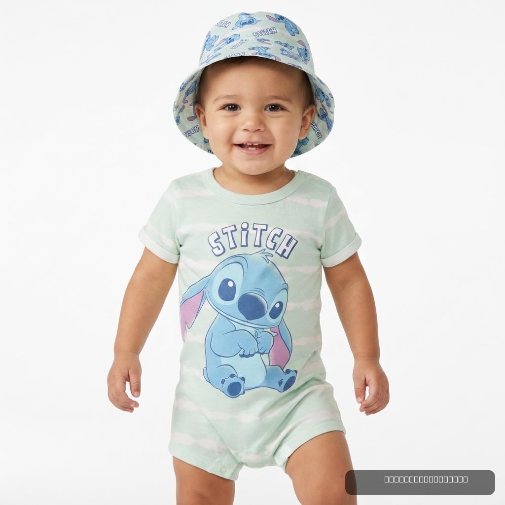 Disney Winnie The Pooh Baby Boys One-Piece Romper & Sunhat Set Yellow
