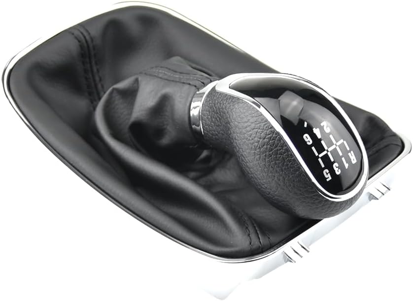 6 Speed Car Shift Gear Knob PU Leather Boot Compatible with O-PEL Vauxhall Insignia 2008 2009 2010 2011 2012 2013 2014 2015 2016 2017