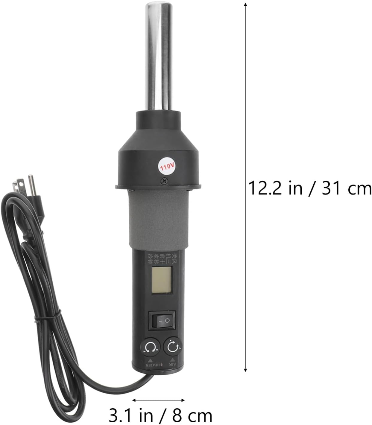 STOBOK 110v Lcd Temperature Control Portable Heat Gun Soldering Heat Guns Electronics Kit Air Nozzle Hot Air Shrink Solder Connectors