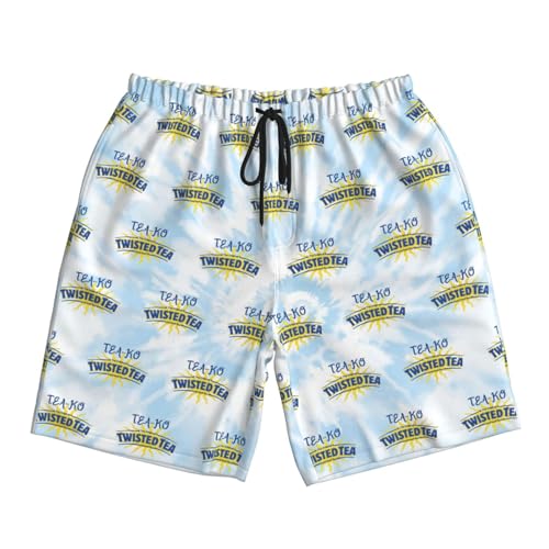 VITACEUTICS Beach Shorts Men's Fashion Graphic Hawaii Swim Trunks Summer Casua Short Board with Pockets Large