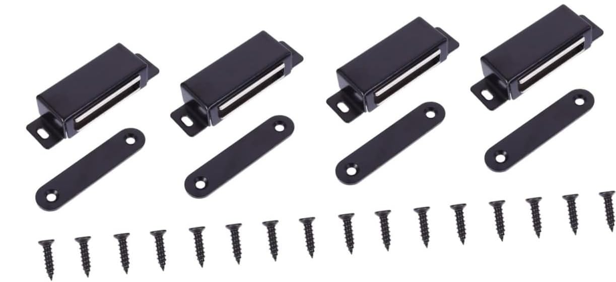 Magnetische Druckverschlüsse Push-to-Open-Türschnäpper, Magnetschnäpper, 4 Stück, Schnäpper for Küche, Kleiderschrank, Edelstahl, for Magnet-Magnetschnäpper, Türverriegelung, Badezimmerschrank, Oberfl