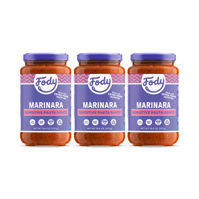 Foods Marinara Pasta Sauce, 19.4 Oz (Pack of 3), Garlic and Onion Free, Low FODMAP Certified, Gut & IBS Friendly, Vegan, Non-GMO, Gluten Free, Kosher