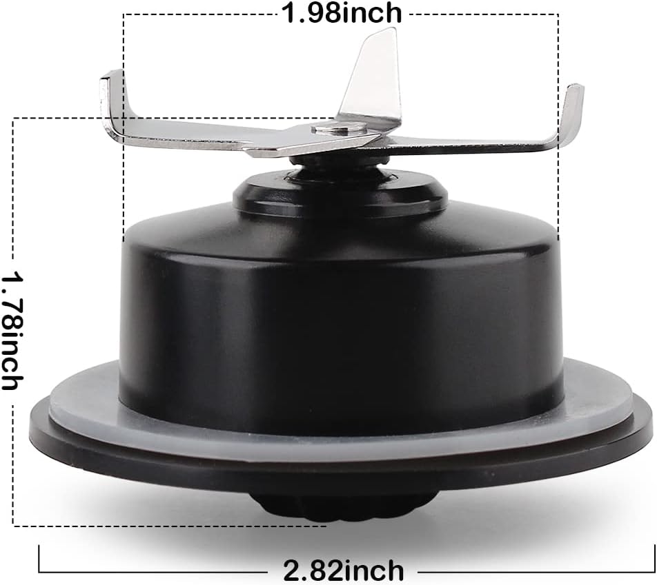 Anbige Replacement Parts Blade with 2 Gaskets,Compatible with Black&Decker Blenders BL1110BG BL1120BG BL1130SGM BL1820SGM BL1830SGM (cross blade)
