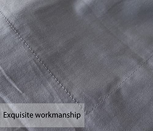 Imaylex Soft And Breathable 100% Egyptian Cotton Envelope Pillow Shams, Silk Like And Cozy Decorative Pillow Covers, Set Of 2, Dark Grey, Standard #TOP3