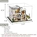 TuKIIE DIY Miniature Dollhouse Kit with Furniture, 1:24 Scale Large Garden Villa Wooden Doll House Accessories Plus Dust Proof & Music Movement for Kids Teens Adults(West Creek House)