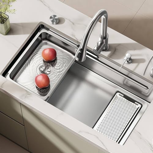 Évier de cuisine acier inoxydable 304 simple bac 60x45cm avec accessoires - 2