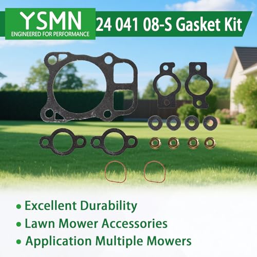 Image of 24 041 08-S Cylinder Head Gasket Kit Replacement for Kohler CH22 CH23 CH24 CH20 CH21 25HP Engines 2484102S, 24 841 40-S, 2404140S 24 841 01-S, 24 041 02-S