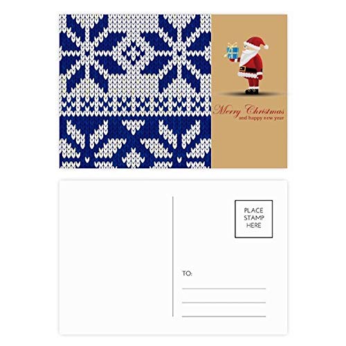 Lot de 20 cartes postales avec motif flocons de neige Noël