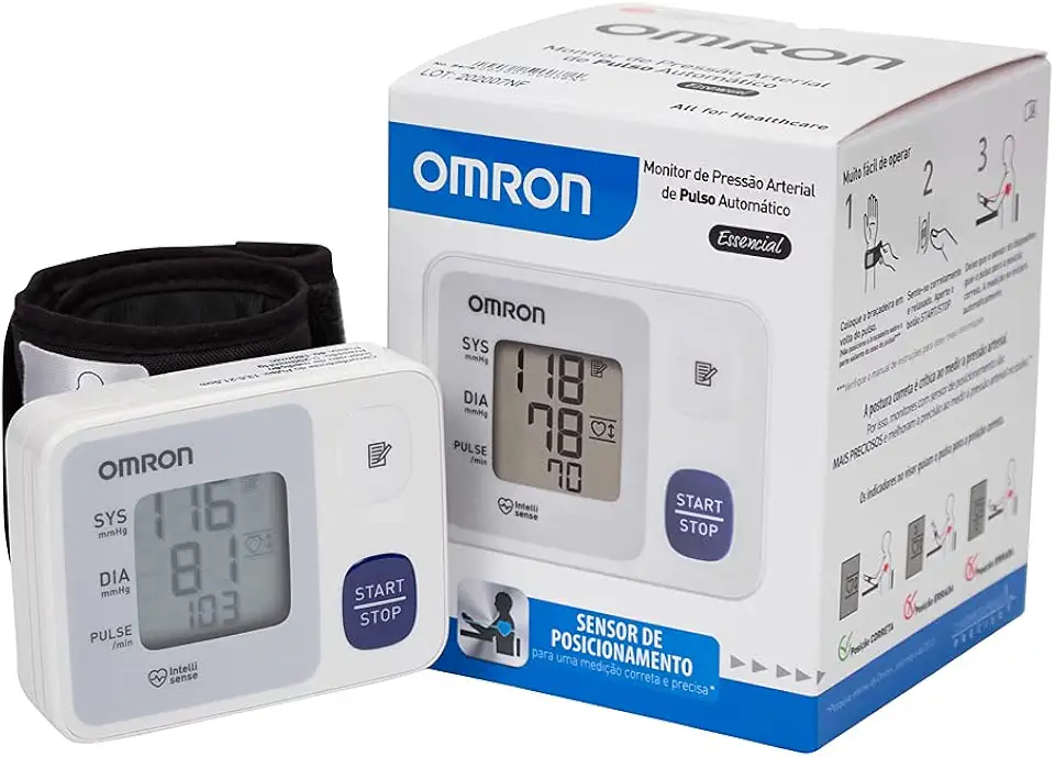 OMRON Monitor De Pressão Arterial de Pulso Essencial