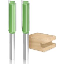 Router Bit 5/32" Cutting Dia 6mm Shank Dia Single Edge Straight Bit Carbide for Woodworking Milling Cutter Tool, Green, Silver, 2Pcs