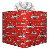 Football Fanatics NCAA Louisville Cardinals Logo Gift Wrap Paper - Cardinal