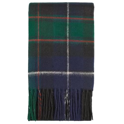 Braw Clans Tartans Unisex Macrae Hunting Tartan Scarves For Women And Men - 100% Pure Lambswool Tartan Scottish Lightweight Scarf 12X60 Inches, Christmas, Mothers Day Wedding Gifts