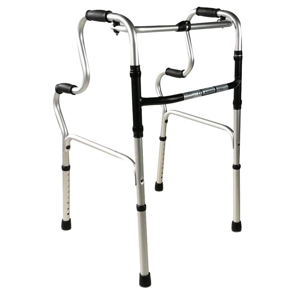 Mobiclinic, Andador para ancianos, Pórtico, Aluminio, Marca Española, Plegable, Conteras antideslizantes, Ligero & Elevador WC para adulto con tapa, 14 cm, Titá