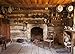BELECO Rustic Kitchen Backdrop 10x8ft Fabric Western Old Wooden House Kitchen Interior Background Rural Farmhouse Fireplace Cooking Utensils Cooking Background Farmers Cowboys Portrait Photo Props