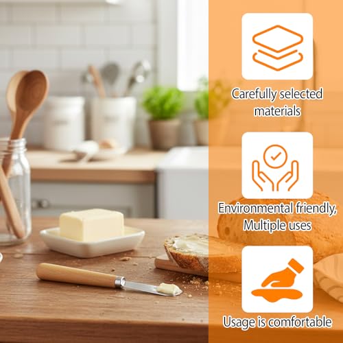 WORUIB Butter Knife Set of 3, Stainless Steel Butter Spreaders with Ergonomic Handle, Smooth Edge Butter Knives for Spreading, Butter Cutter for Kitchen, Dining, Breakfast - Image 4