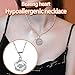 Wishcat Fashion Jewelry Luxurious Twinkling Heart Necklace Beating Crystal Chain Pendant Hollow Necklace Elegant Retro for Women Girls