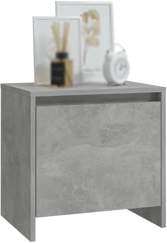 FioRev(フィオレブ) グレーのベッドサイドテーブル 45x34x44,5 Cm ベッドサイドキャビネット装飾キャビネット