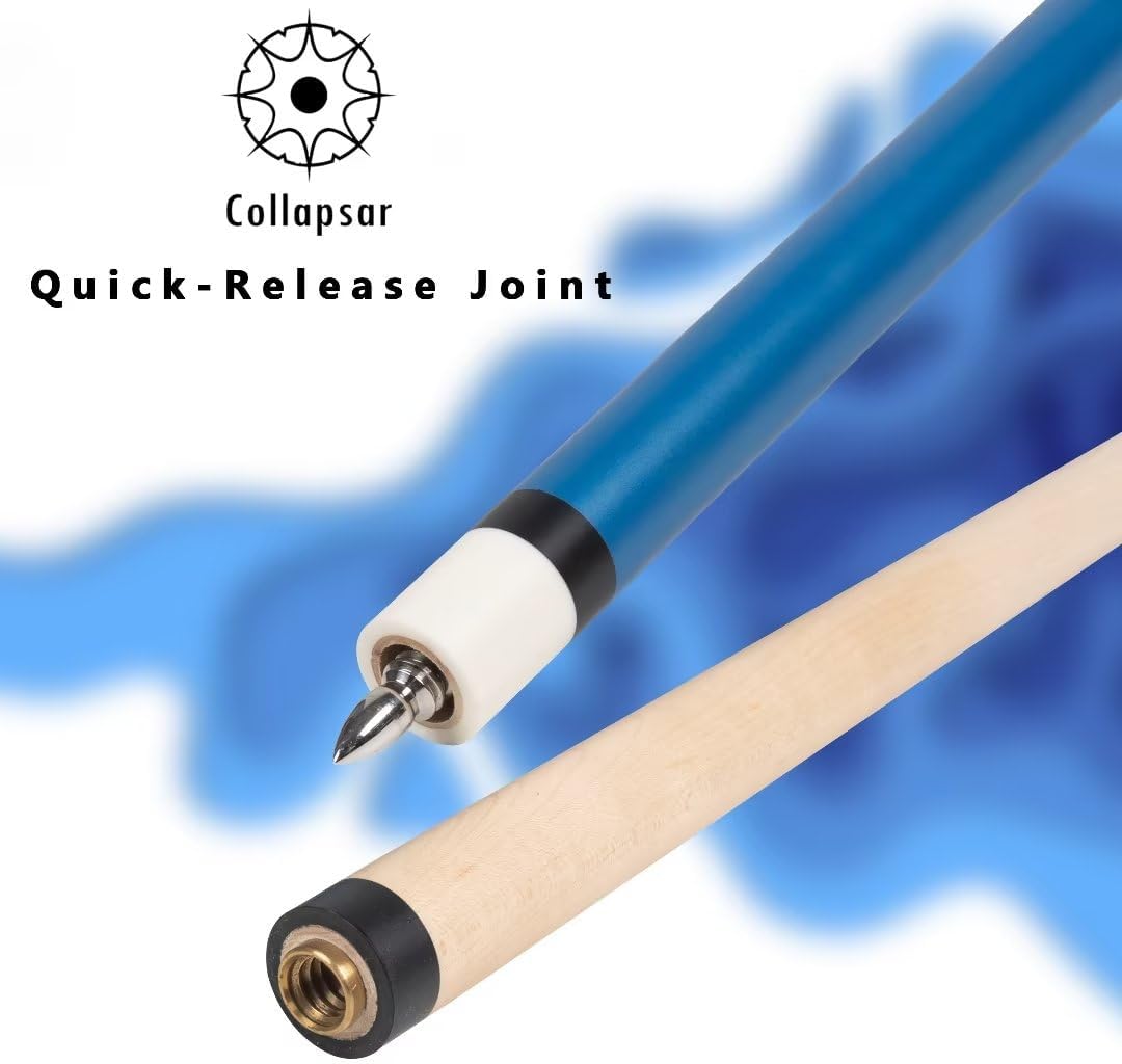 Collapsar Heavy Hitter Jump Break Cue,25oz 3 Piece Pool Cue 14mm Phenolic Tip,25-Ounce Billiard Pool Stick
