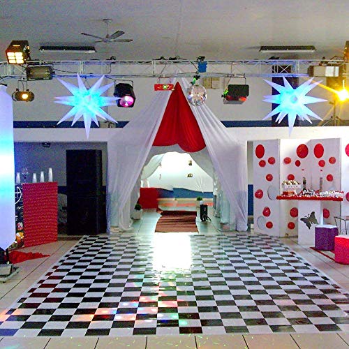 Tapete Emborrachado Pista Dança Xadrez 2 x 2m