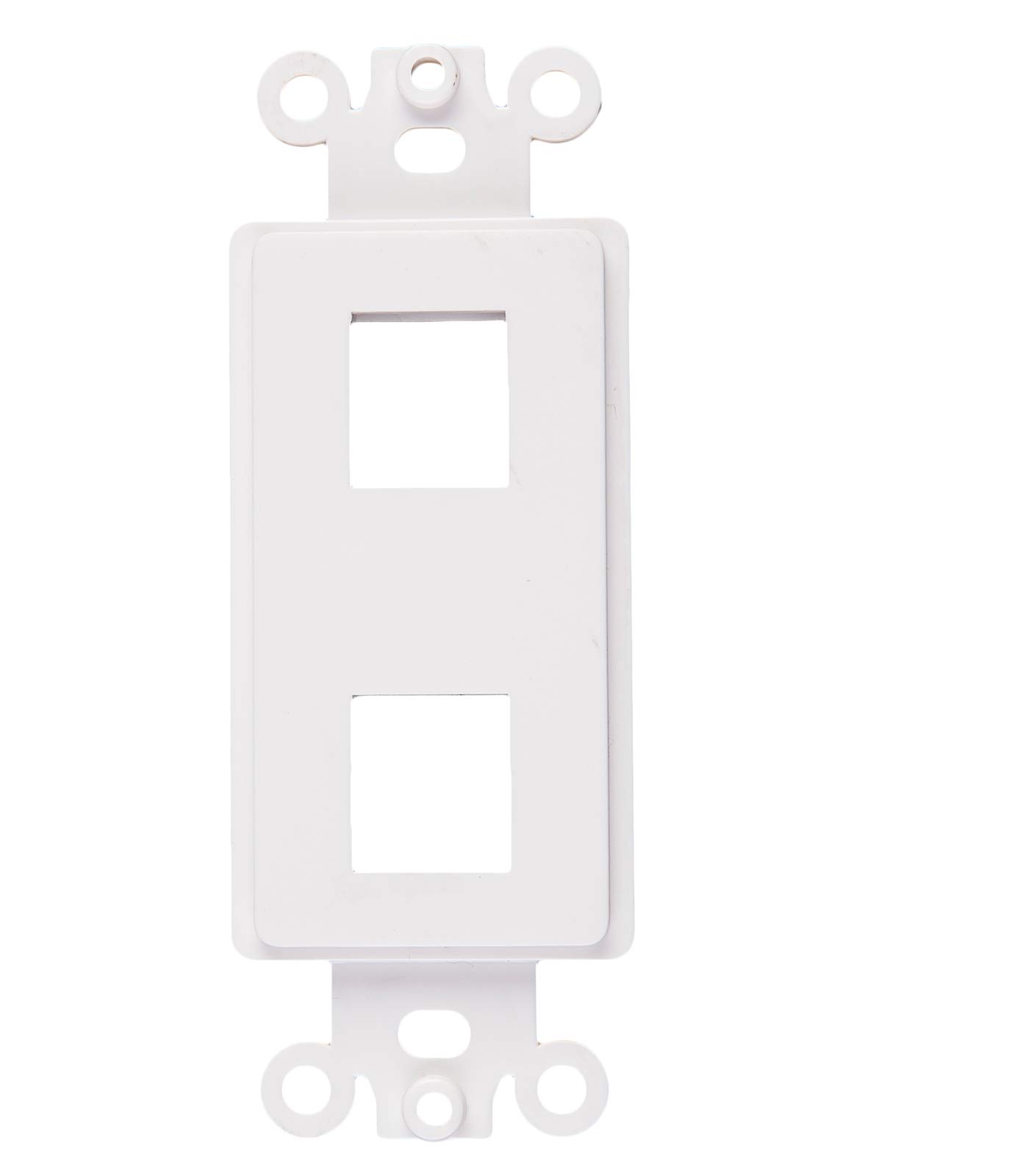 Tricom Quickport Decora Wall Plate Keystone Insert (1 Pack, 2 Port)