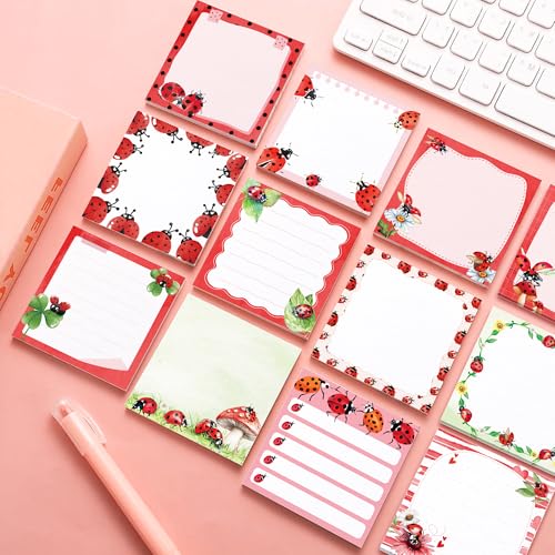Blocs de notes adhésives coccinelle pour cadeaux et décoration - 7