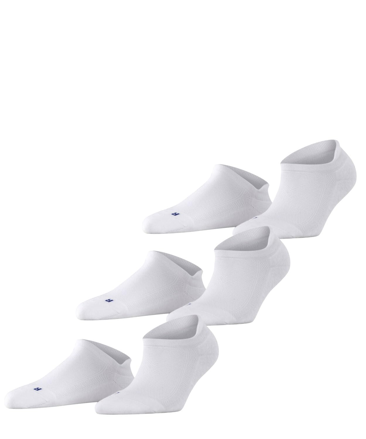 FALKE Unisex Sneakersocken Cool Kick Sneaker Multipack U Sn weich atmungsaktiv schnelltrocknend kurz einfarbig 3 Paar, Weiß White 2000, 44-45