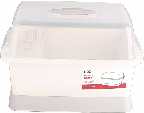 Miniatura 6 de Escurridor de platos con tapa para ahorrar espacio, organizador de escurridor de platos, soporte para vajilla, escurridor de platos para encimera de