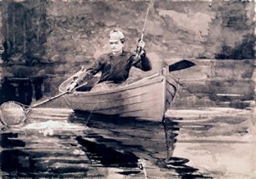 Pesca con mosca Saranac Winslow Homer (1836 – 1910 American) metropolitan museum of art nueva york Estados Unidos Póster (24 x 36)