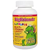 Natural Factors Big Friends, Chewable Multi-Vitamin & Minerals, Jungle Berry, 60 Chewable Tablets
