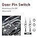 2PCS Car Door Pin Switch Trunk Alarm Security Hood,On Off Momentary 12VDC 20A Universal Adjustable Car Alarm Bonnet Light Hood Screw Car Accessories