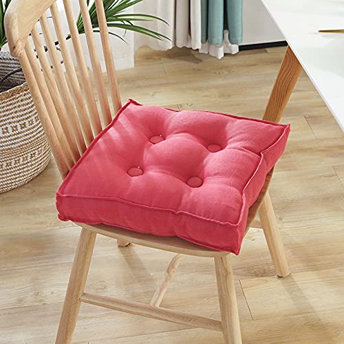 Cojín de asiento de 40 x 40 cm para sillas y bancos, colorido cojín de suelo para exteriores, lavable y agradable al tacto, para muebles de jardín, salón y patio