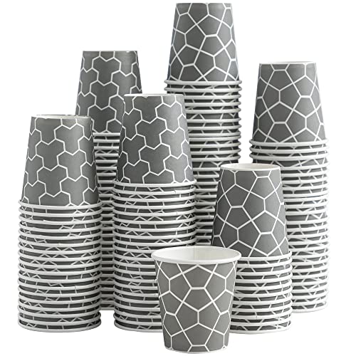 Huifany 600 Pack 3oz Disposable Mini Bathroom Paper Cups Grey