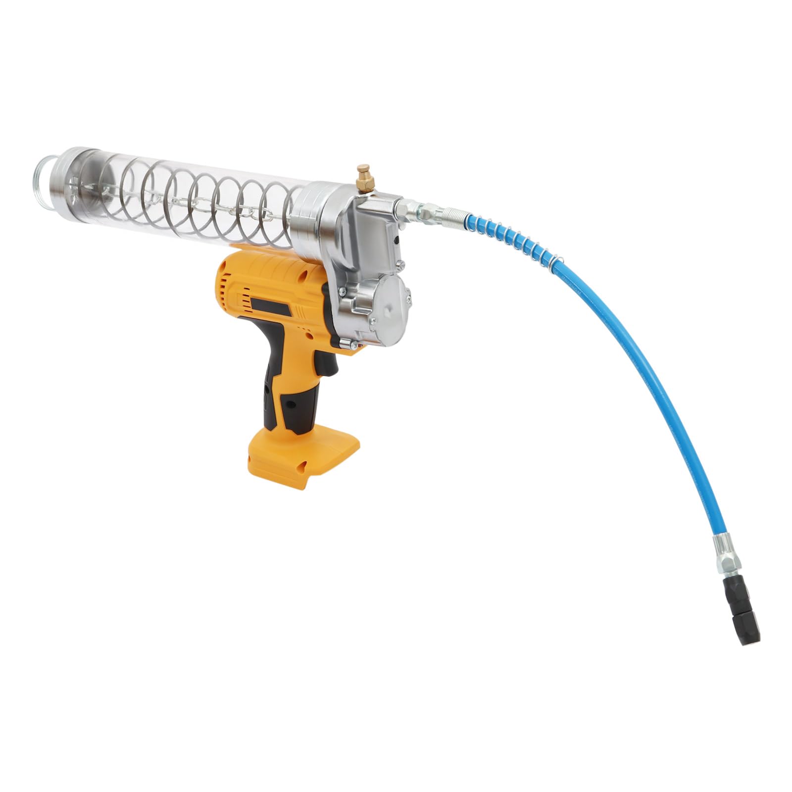 Pistola engrasadora eléctrica con batería, 10000 psi, 21 V/24 V, con tubo de aceite rígido y flexible, pistola de engrase inalámbrica para equipos mecánicos, aceites 900 CC